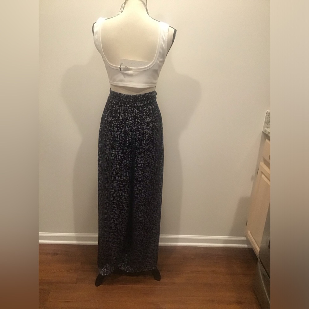 Zara wide leg micro polka dot palazzo - Picture 4 of 12